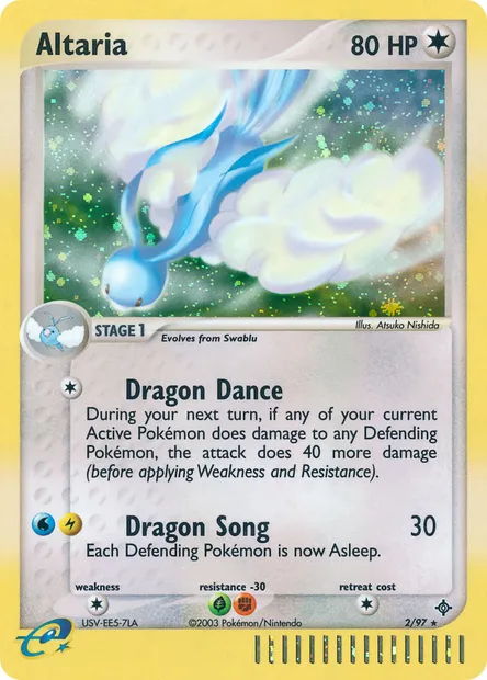 Altaria, Pokémon card DR 2 — Dragon set