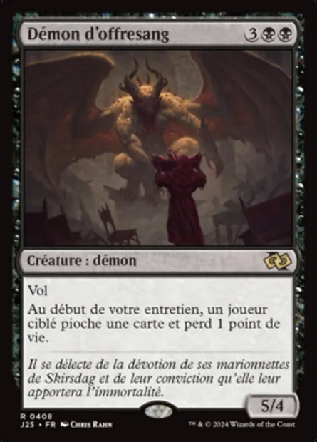 Démon d'offresang, carte Magic J25 408 — extension Foundations Jumpstart