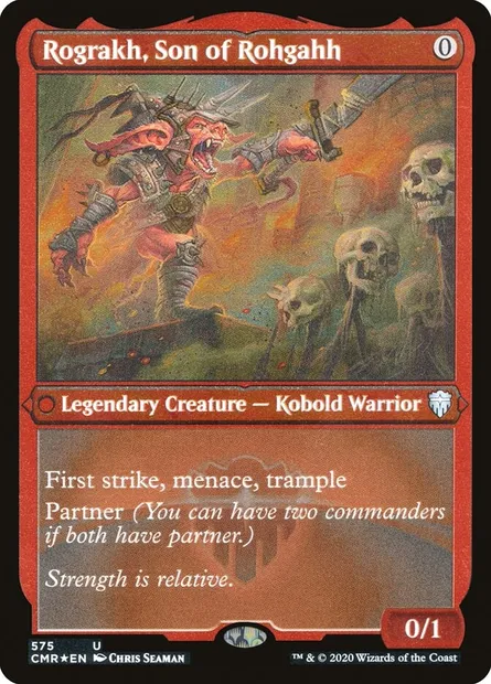 Rograkh, Son of Rohgahh, Magic card CMR 575 — Commander Legends set