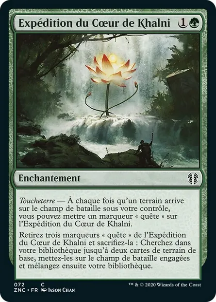 Expédition du Cœur de Khalni, carte Magic ZNC 72 — extension Zendikar Rising Commander