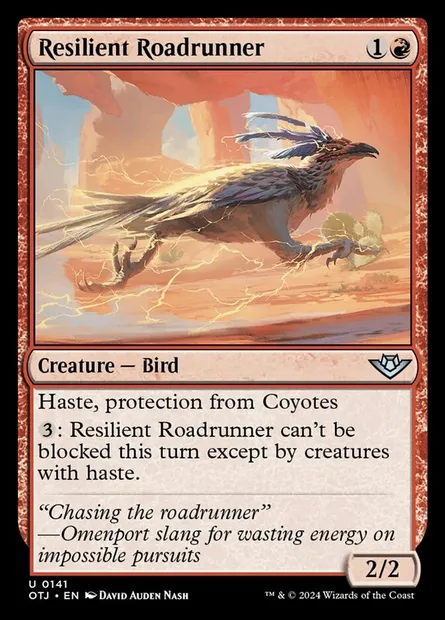 Resilient Roadrunner, Magic card OTJ 141 — Outlaws of Thunder Junction set