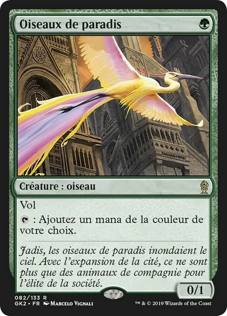 Oiseaux de paradis, carte Magic GK2 82 — extension RNA Guild Kit