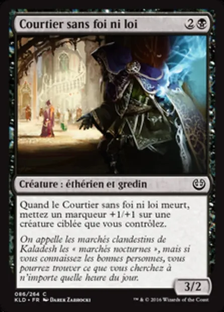 Courtier sans foi ni loi, carte Magic KLD 86 — extension Kaladesh