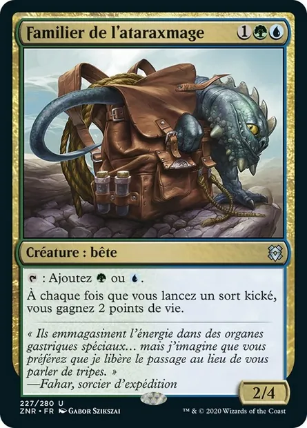 Familier de l'ataraxmage, carte Magic ZNR 227 — extension Renaissance de Zendikar