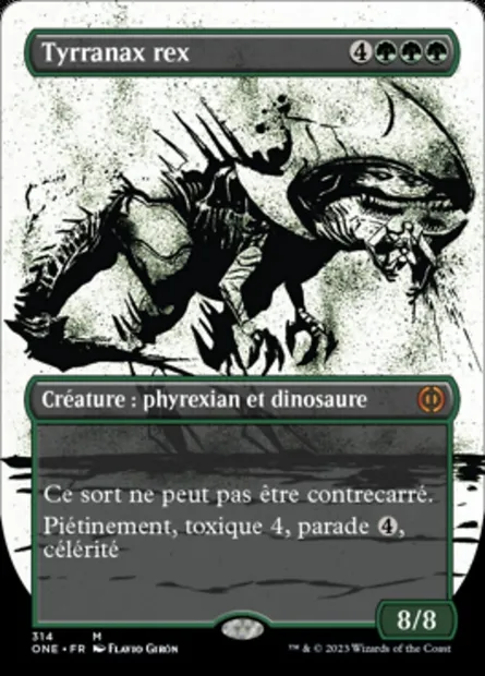 Tyrranax rex, carte Magic ONE 314 — extension Tous Phyrexians