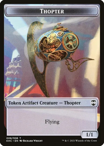 Thopter, Magic card TKHC 8 — Kaldheim Commander Tokens set