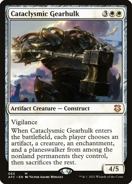 Cataclysmic Gearhulk, Magic card AFC 65 — Forgotten Realms Commander set