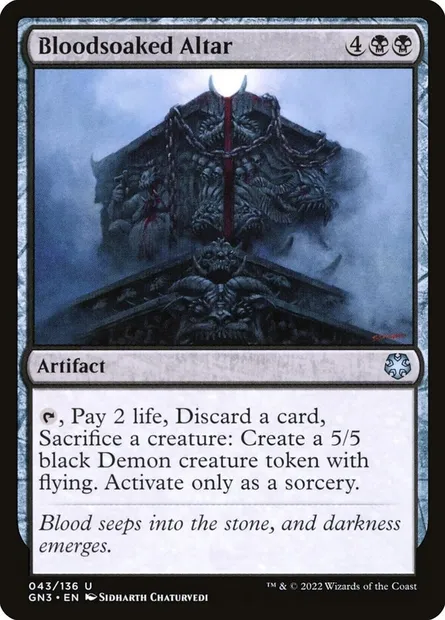 Bloodsoaked Altar, Magic card GN3 43 — Game Night: Free-for-All set