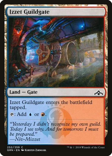 Izzet Guildgate, Magic card GRN 252 — Guilds of Ravnica set
