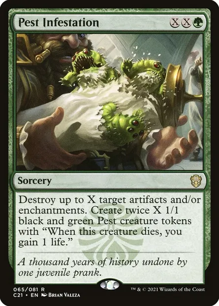 Pest Infestation, Magic card C21 65 — Commander 2021 set
