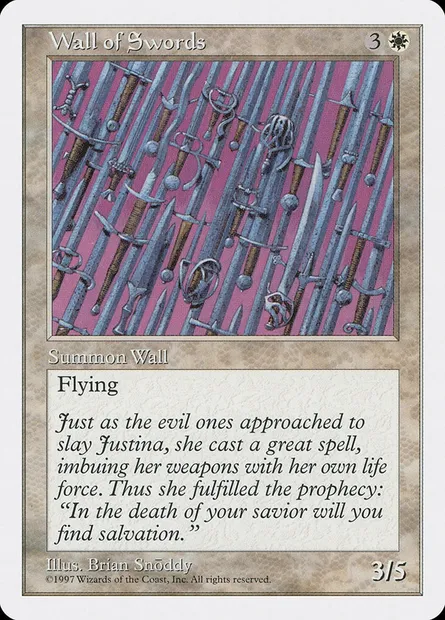 Mur d'épées, carte Magic 5ED 67 — extension Cinquième Edition