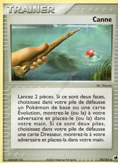 Canne, carte Pokémon DF 78 — extension EX Île des Dragons