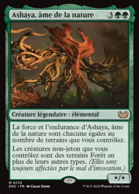 Ashaya, âme de la nature, carte Magic DSC 170 — extension Duskmourn: House of Horror Commander
