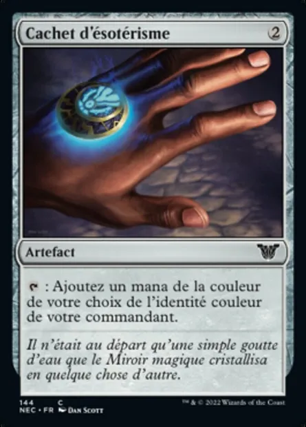 Cachet d'ésotérisme, carte Magic NEC 144 — extension Neon Dynasty Commander