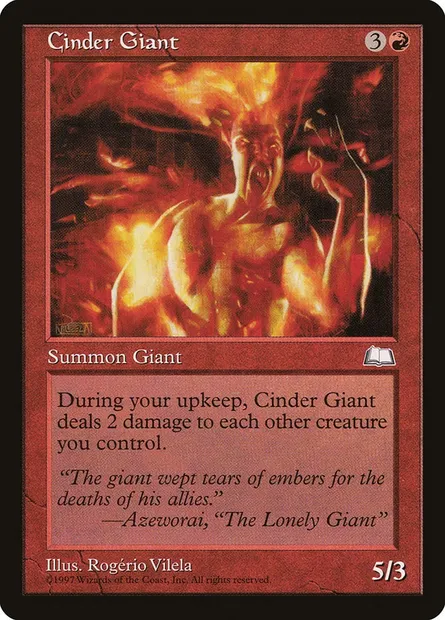 Cinder Giant, Magic card WTH 93 — Weatherlight set