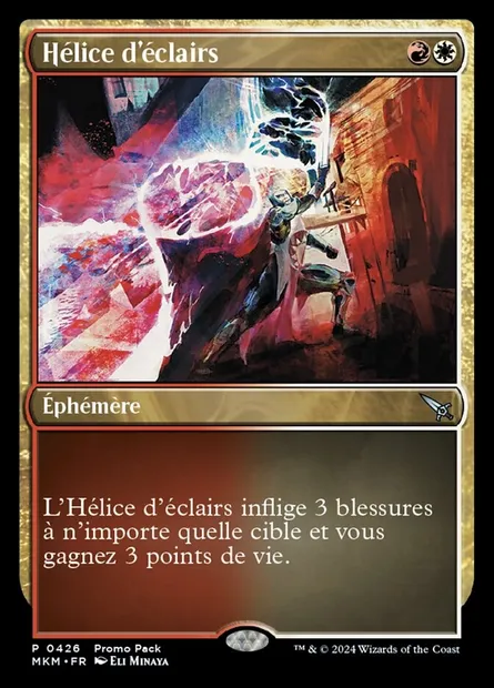 Hélice d'éclairs, carte Magic MKM 426 — extension Murders at Karlov Manor
