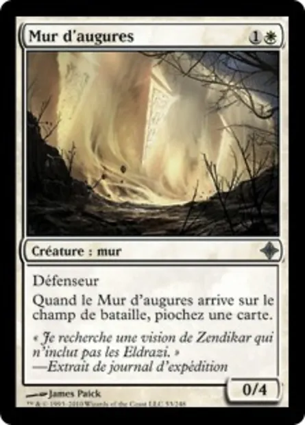Mur d'augures, carte Magic ROE 53 — extension L'ascension des Eldrazi