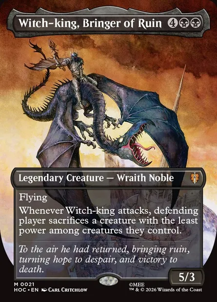 Witch-king, Bringer of Ruin, Magic card HOC 21 — The Hobbit Eternal set