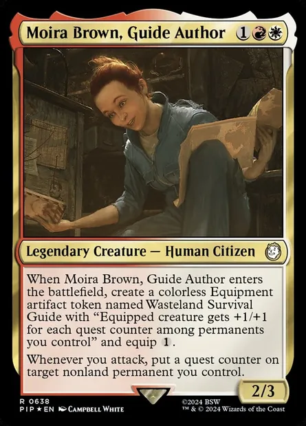 Moira Brown, Guide Author, Magic card PIP 638 — Fallout set