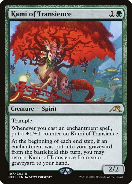 Kami de la fugacité, carte Magic PNEO 197p — extension Kamigawa: Neon Dynasty Promos