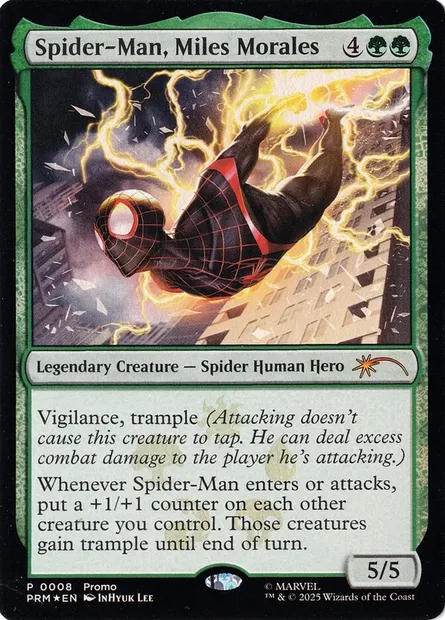 Spider-Man, Miles Morales, Magic card PMEI 2025-23 — Media and Collaboration Promos set