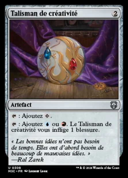Talisman de créativité, carte Magic M3C 308 — extension Modern Horizons 3 Commander