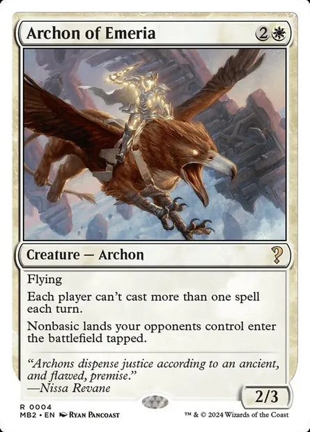 Archon of Emeria, Magic card MB2 4 — Mystery Booster 2 set
