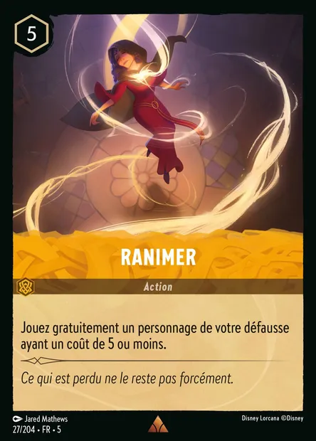Ranimer, carte Disney Lorcana CH5-027 — extension Ciel Scintillant