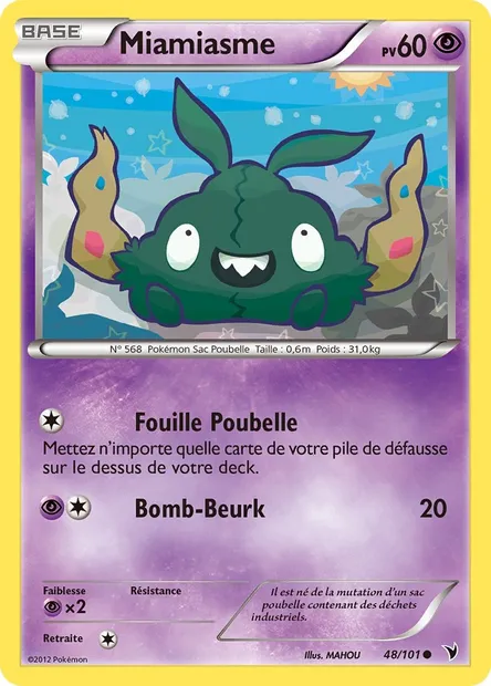 Miamiasme, carte Pokémon NVI 48 — extension Nobles Victoires