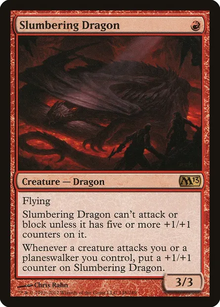 Slumbering Dragon, Magic card M13 148 — Magic 2013 set
