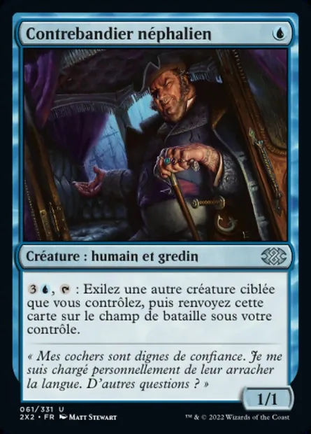 Contrebandier néphalien, carte Magic 2X2 61 — extension Double Masters 2022