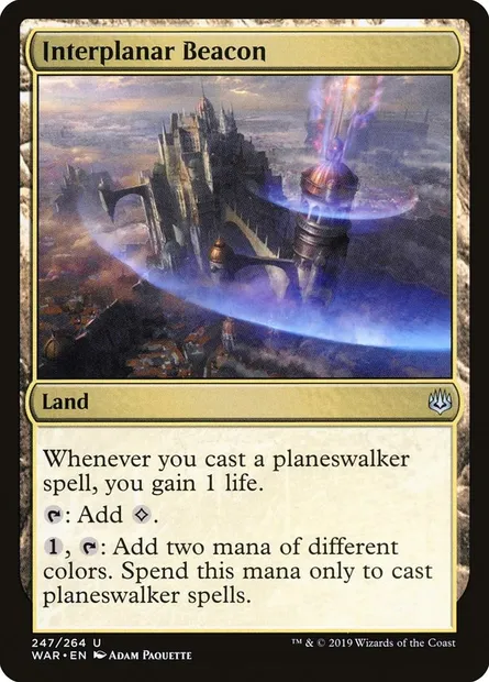 Interplanar Beacon, Magic card WAR 247 — War of the Spark set