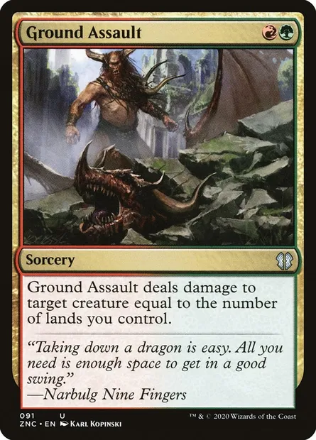 Ground Assault, Magic card ZNC 91 — Zendikar Rising Commander set