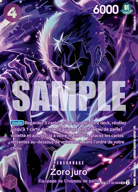Zorojuro, carte One Piece ST18-004 — extension VIOLET Monkey D. Luffy
