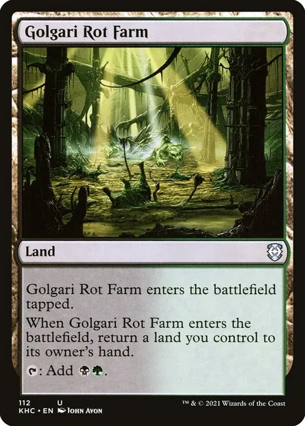 Golgari Rot Farm, Magic card KHC 112 — Kaldheim Commander set