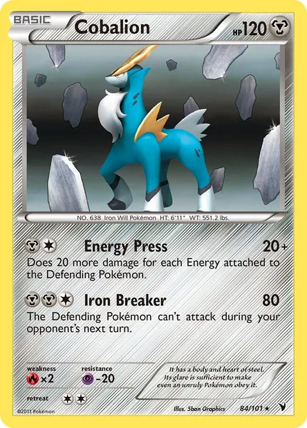 Cobalion, Pokémon card NVI 84 — Noble Victories set