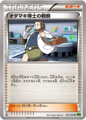 Observations du Professeur Seko, carte Pokémon XY5B 067 — extension Tidal Storm