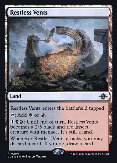 Restless Vents, Magic card PLCI 284s — The Lost Caverns of Ixalan Promos set
