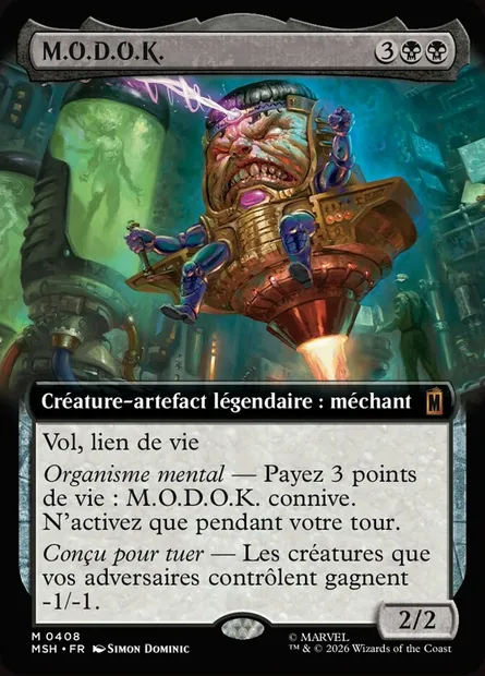 M.O.D.O.K., carte Magic MSH 408 — extension Marvel Super Heroes