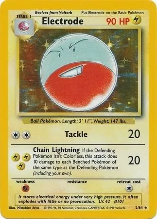 Électrode, carte Pokémon ERR 002 — extension Pokémon Misprints