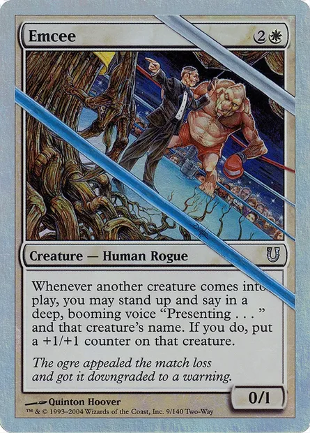 Emcee, Magic card UNH 9★ — Unhinged set