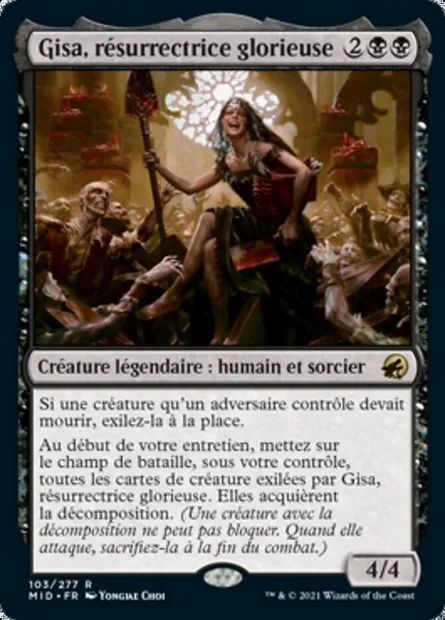 Gisa, résurrectrice glorieuse, carte Magic MID 103 — extension Innistrad : chasse de minuit