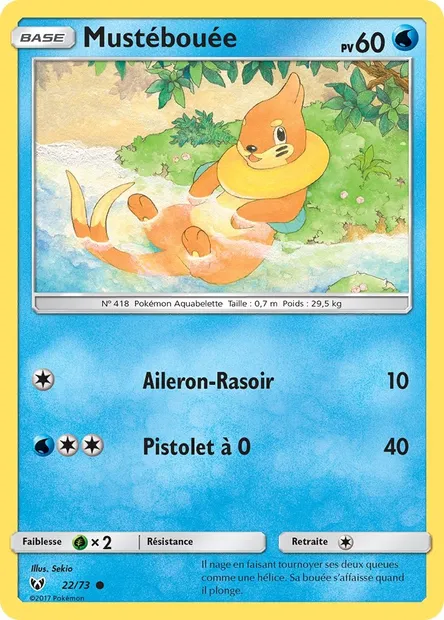 Mustébouée, carte Pokémon SLG 22 — extension Légendes Brillantes