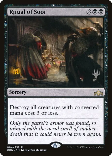 Rituel de suie, carte Magic PGRN 84p — extension Guilds of Ravnica Promos