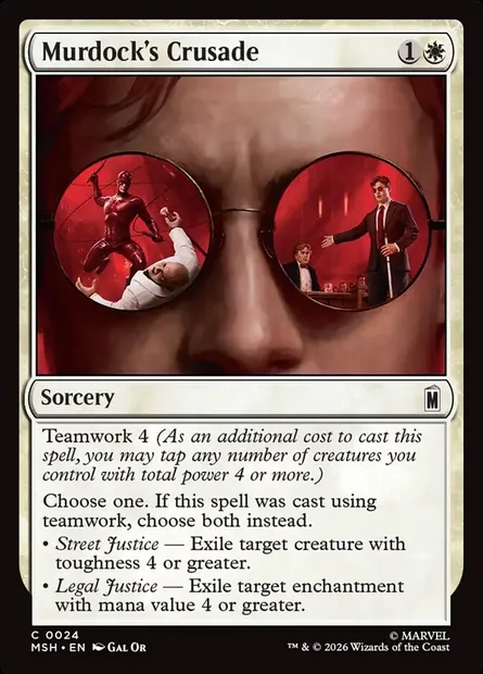 Murdock's Crusade, Magic card MSH 24 — Marvel Super Heroes set