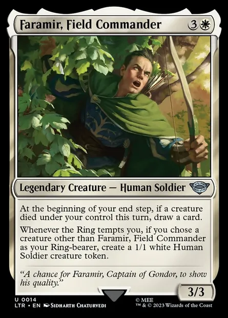 Faramir, Field Commander, Magic card LTR 14 — The Lord of the Rings: Tales of Middle-earth set