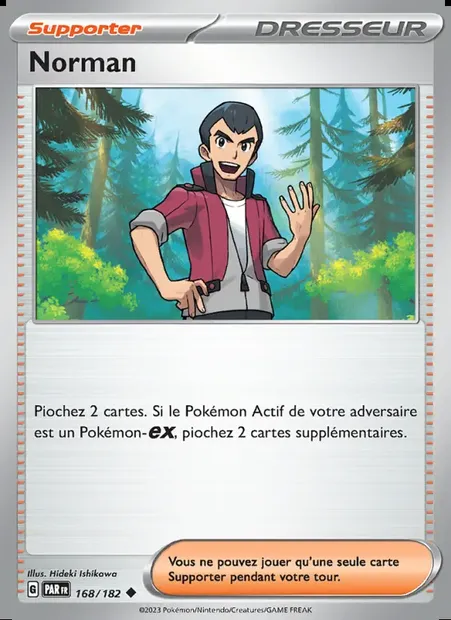 Norman, carte Pokémon PAR 168 — extension Faille Paradoxe