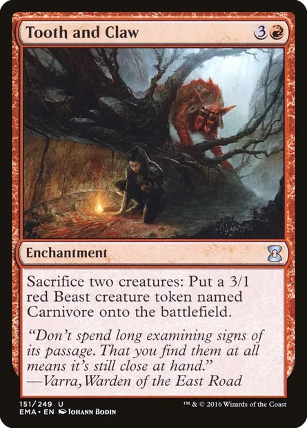 Dent et griffe, carte Magic EMA 151 — extension Eternal Masters
