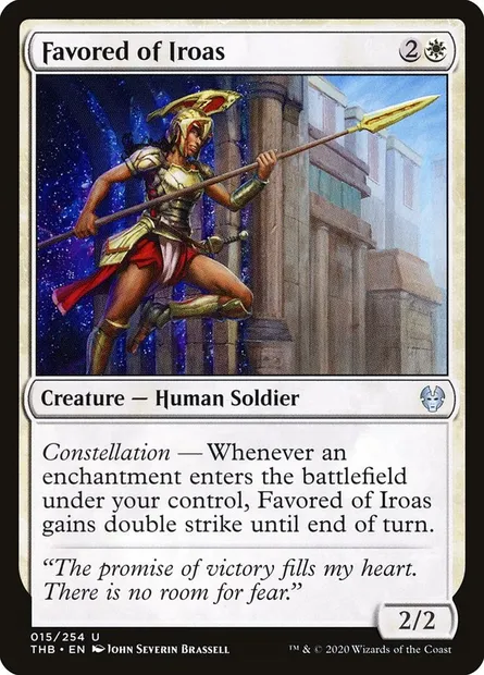 Favored of Iroas, Magic card THB 15 — Theros Beyond Death set