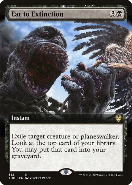 Manger jusqu'à l'extinction, carte Magic THB 312 — extension Theros Beyond Death